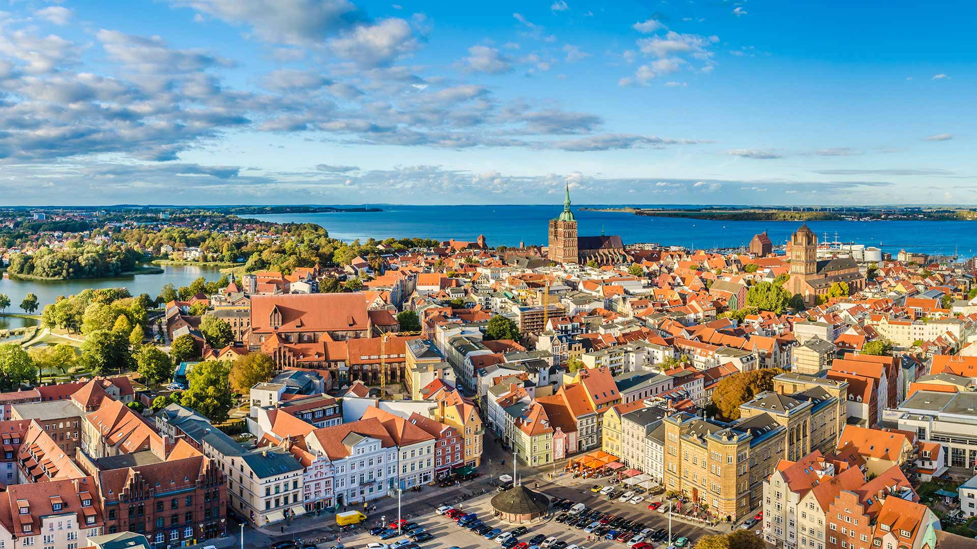 Stralsund aus der Vogelperspektive
